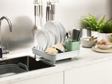 Load image into Gallery viewer, Extend™ Expandable Dish Drainer - Stone/ Green
