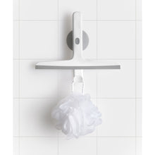 Load image into Gallery viewer, EasyStore™ Light Grey Shower Squeegee with Storage Hook
