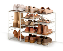 Load image into Gallery viewer, Level™ Plus Large Adjustable Shoe Rack Ecru
