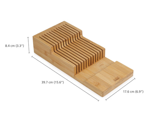 DrawerStore™ Bamboo 2-Tier Knife Organiser Large