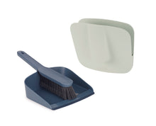 Load image into Gallery viewer, CleanStore Wall-Mounted Dustpan &amp; Brush - Blue
