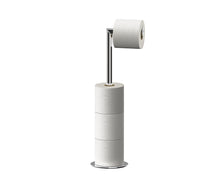Load image into Gallery viewer, EasyStore™ Luxe 2-in-1 Stainless-Steel Toilet Roll Stand
