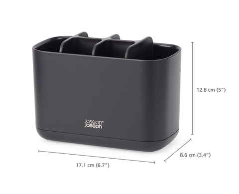 EasyStore™ Matt Black Toothbrush Holder Large